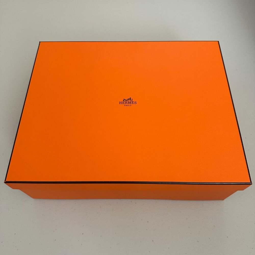 Hermes Authentic Empty Box w/ Tissue Paper - 14" x 11" x 4.5"